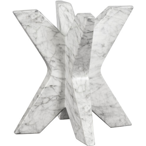 Cypher Marble Look / White Outdoor Dining Table Base